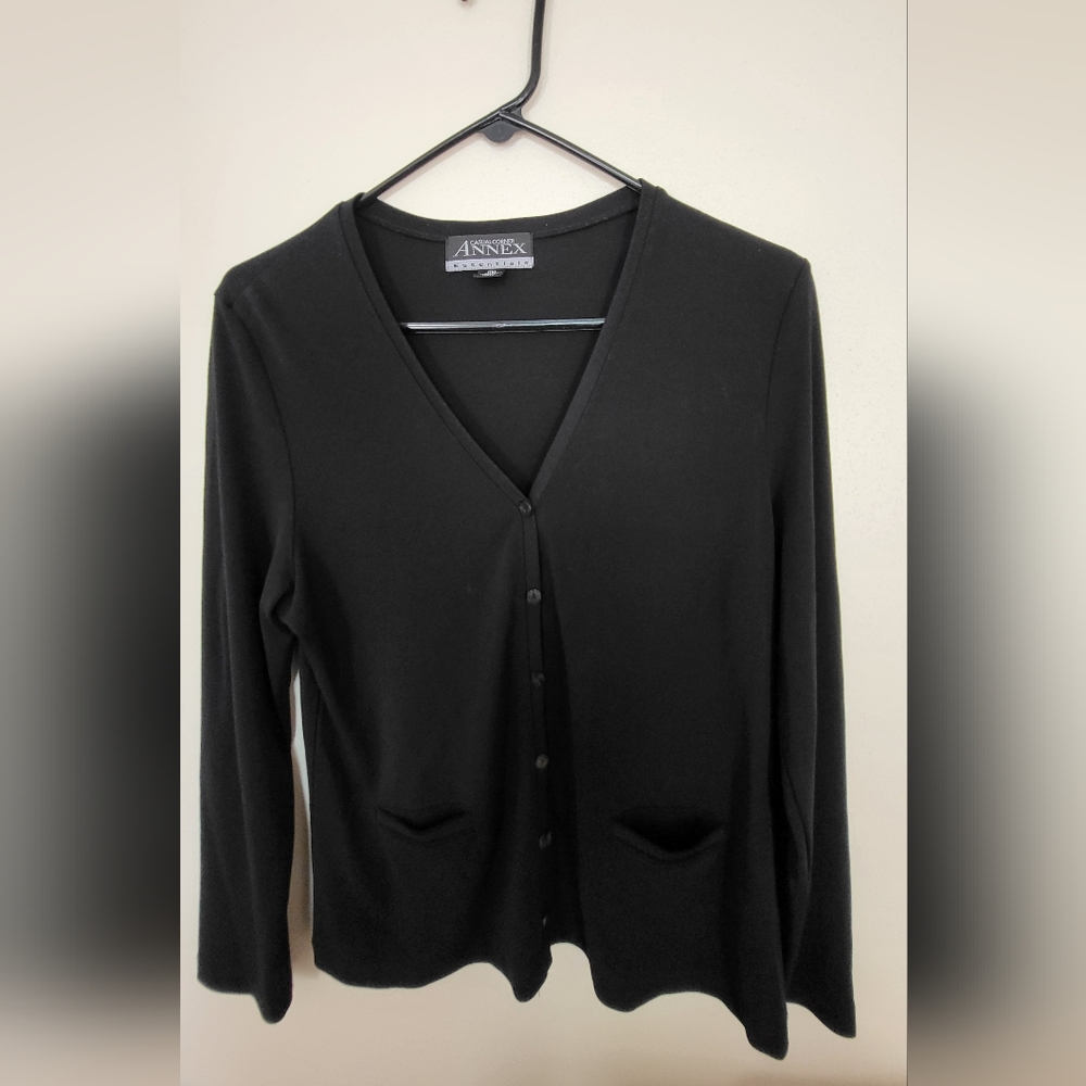 Casual  Corner Annex  black  cardigan Size PM